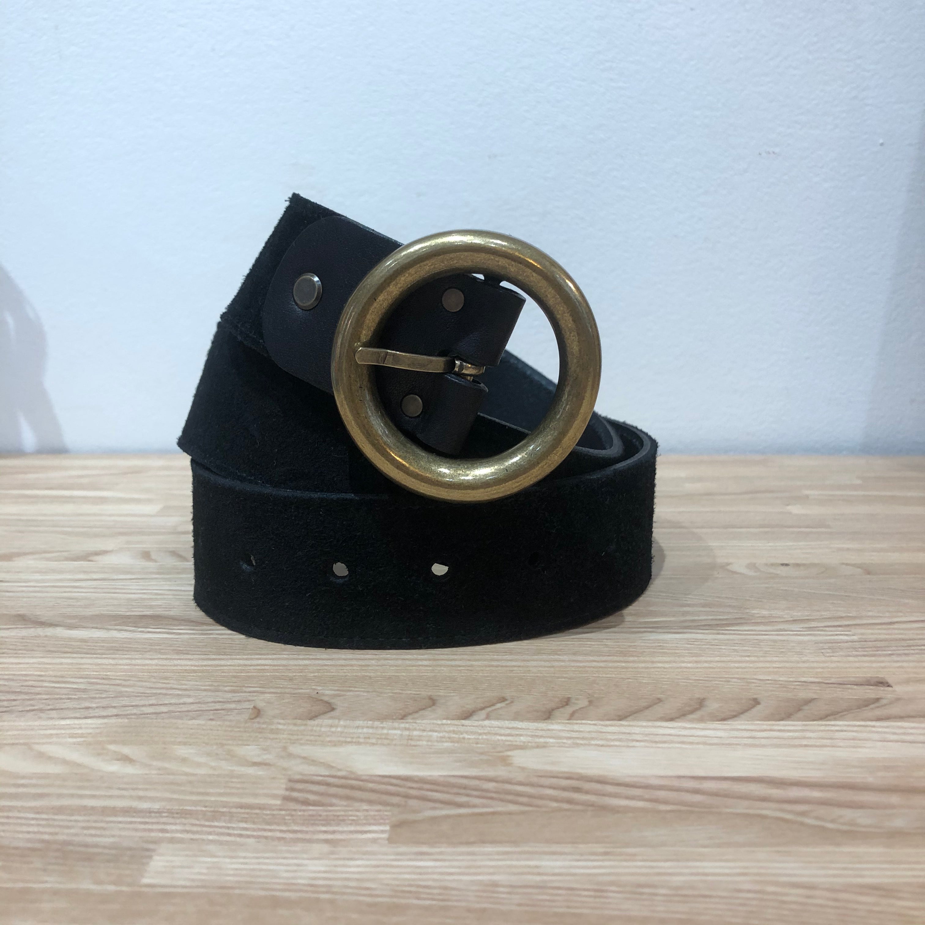 Ceinture Ronde n°296 - Nubuck Noir