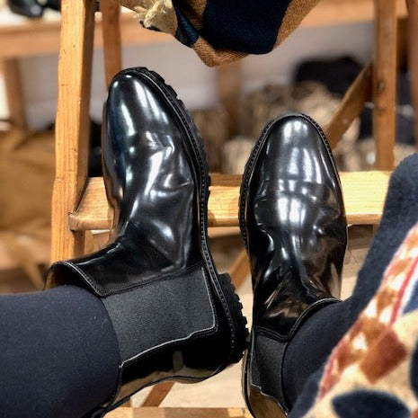Bottines n°500 - Polido Leather Noir