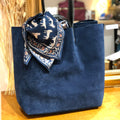 Cabas Vachette Velours - Marine