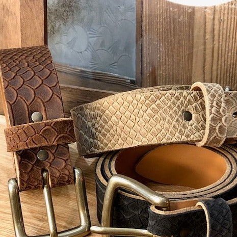 Ceinture Romi - Snake Beige