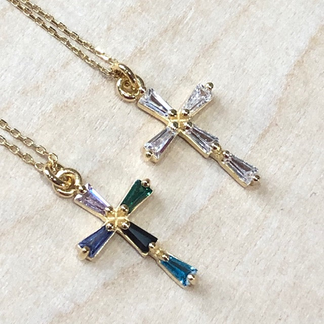 Colliers Croix Multi Zircons