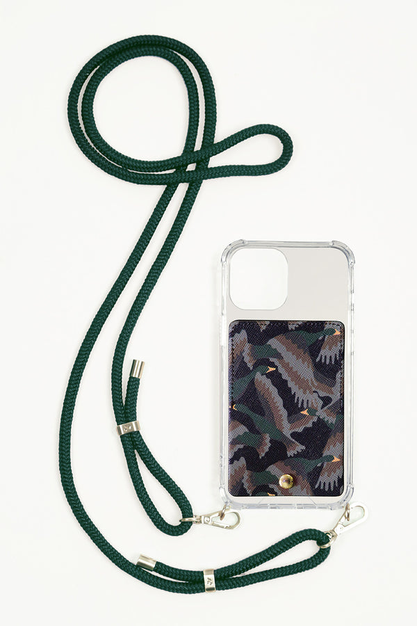 Yves - Coque transparente avec pochette imprimée Oiseaux Forêt