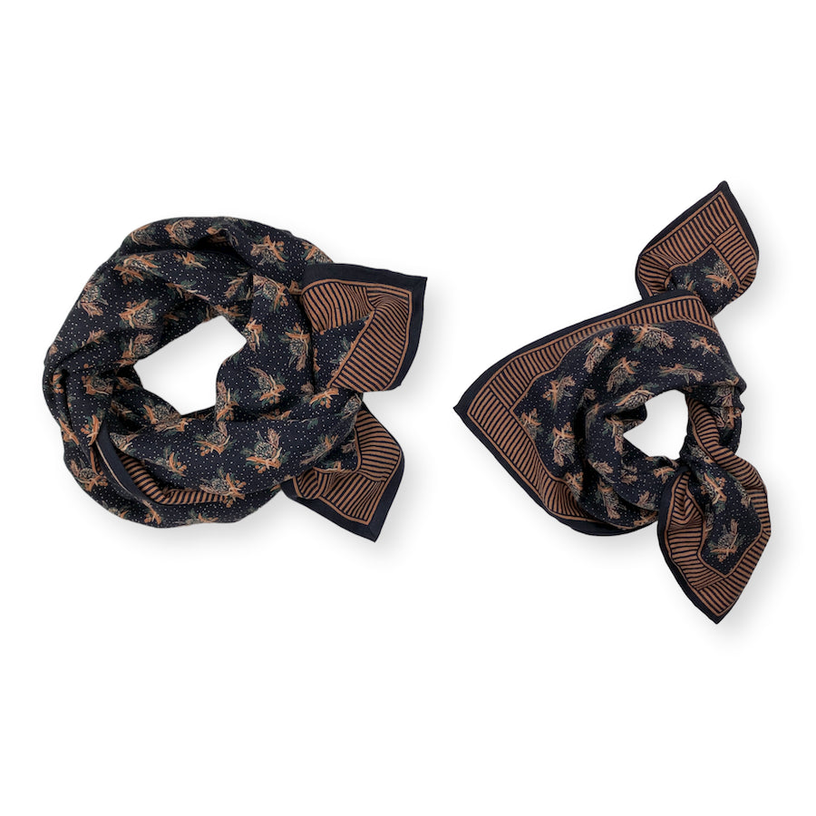Foulard Apaches Latika - Ananas - Charbon