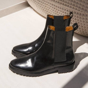 Bottines n°500 - Polido Leather Noir