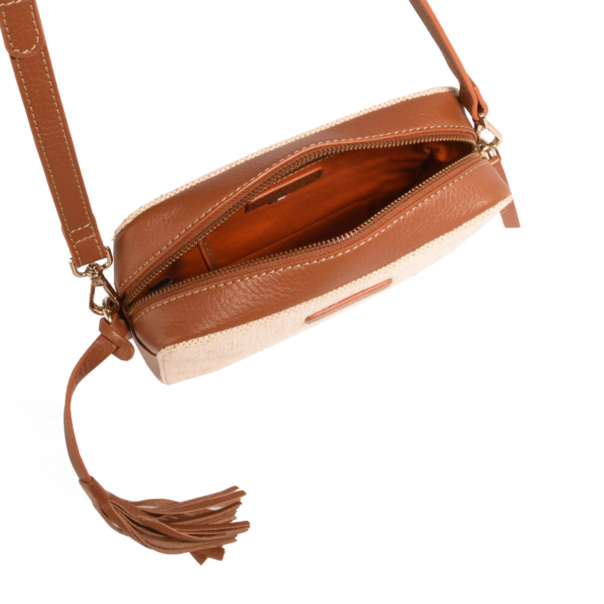 Camera Bag Natural - Sac bandoulière Toile et Cuir