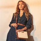 Camera Bag Natural - Sac bandoulière Toile et Cuir