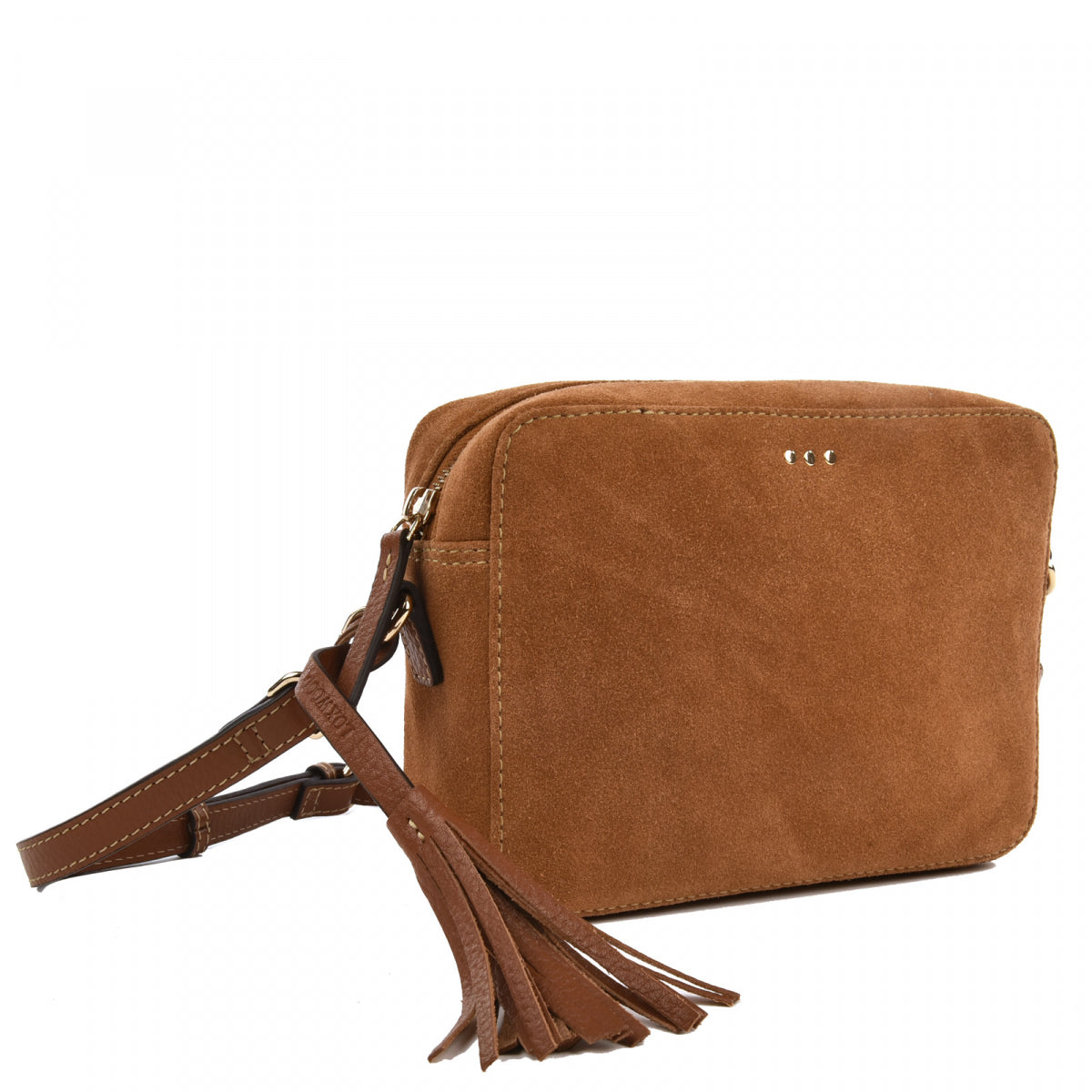 Camera Bag - Sac bandoulière en cuir velours effet daim