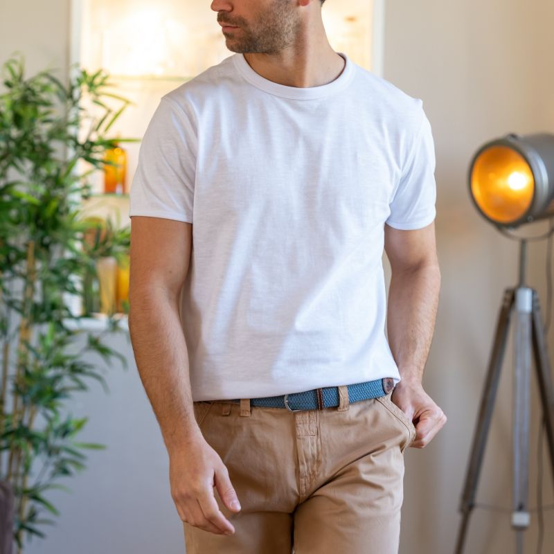 Ceinture en Coton  - Bleu Calme