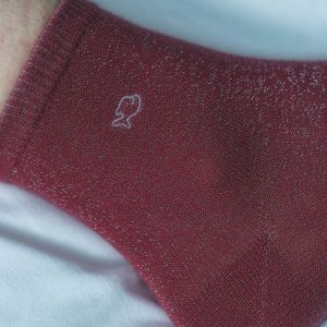 Chaussette Paillette Bordeaux en Coton #CP11 - Femme