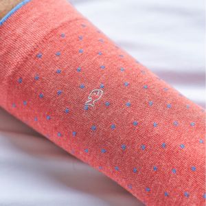 Chaussette Coton Corail foncé Square - Homme