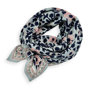 Foulard Apaches Latika Coeur - Bleu Glacier