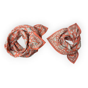 Foulard Apaches Latika - Coeur - Papaye