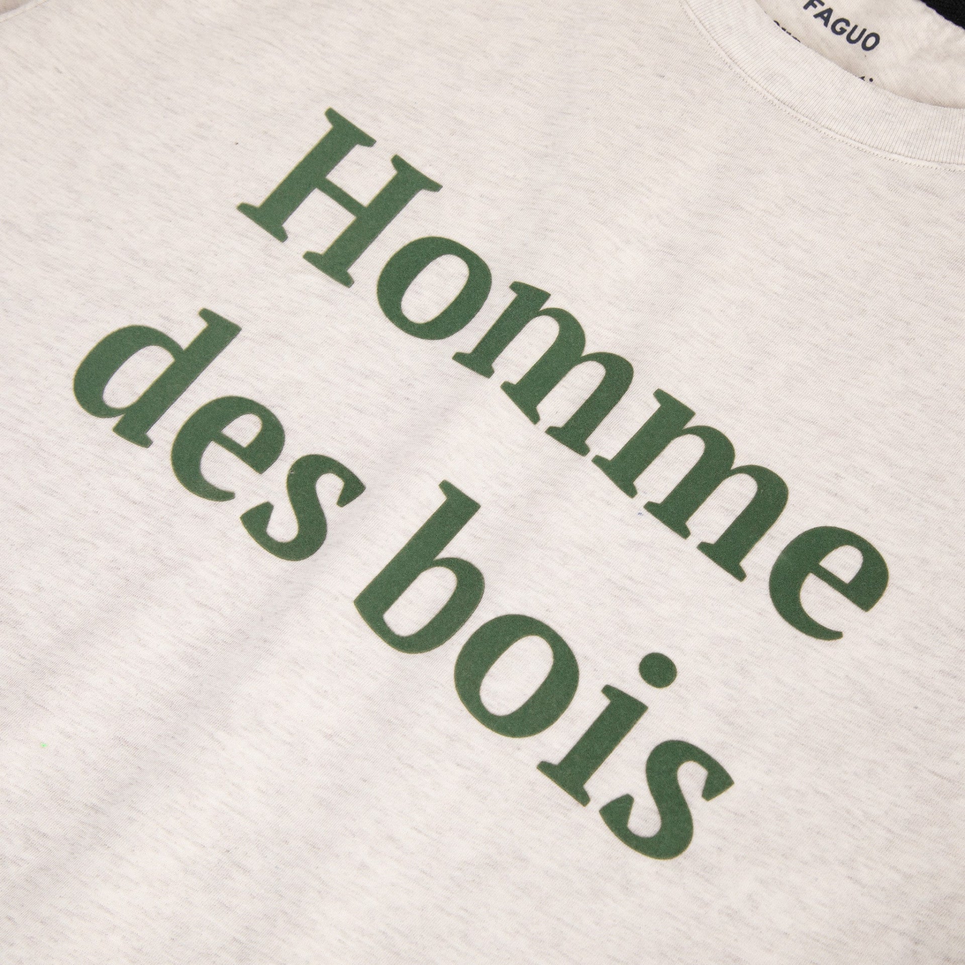 T-shirt "homme des bois" en coton beige