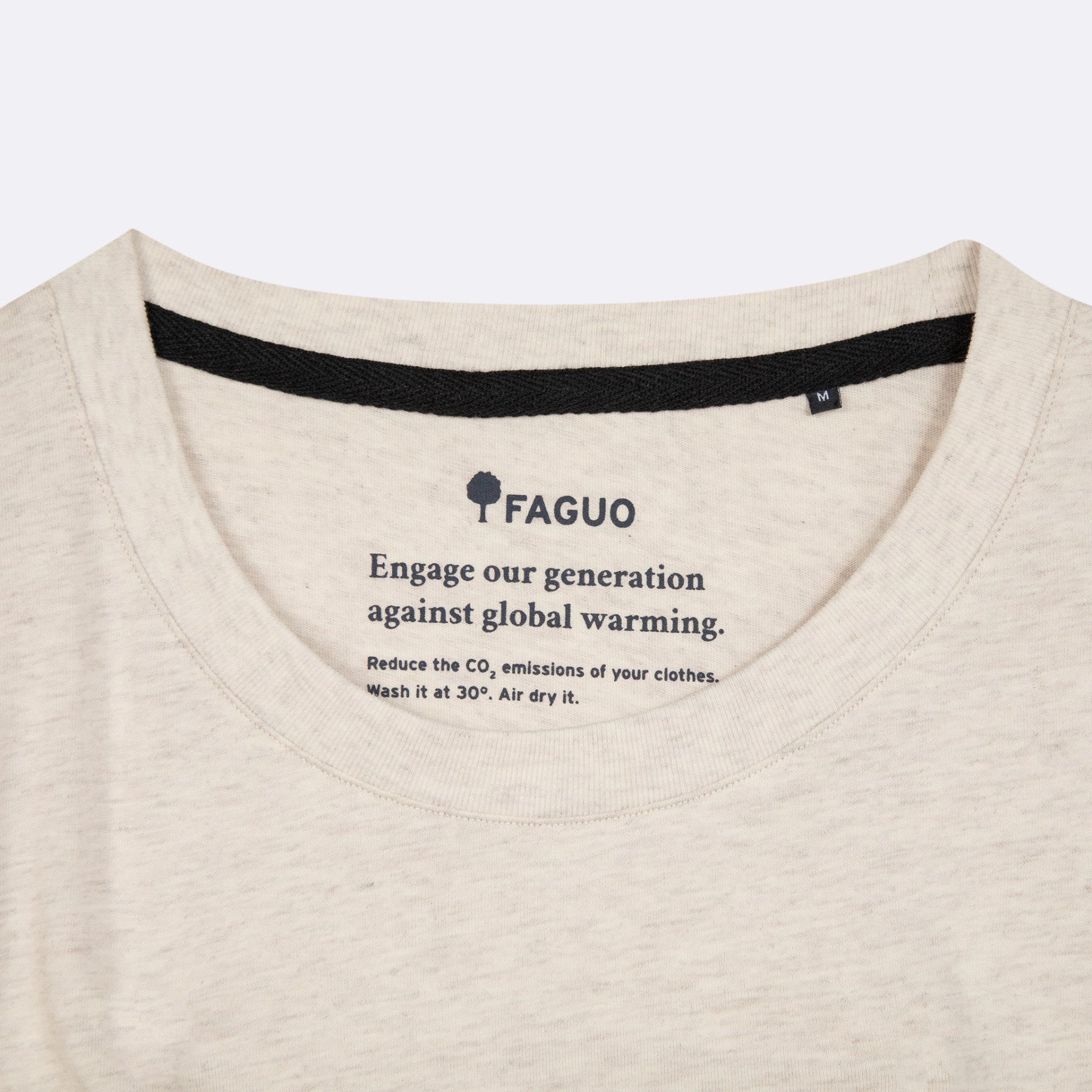 T-shirt "homme des bois" en coton beige