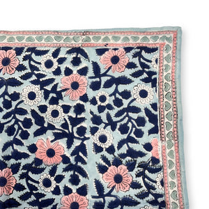 Foulard Apaches Manika - Coeur - Bleu Glacier